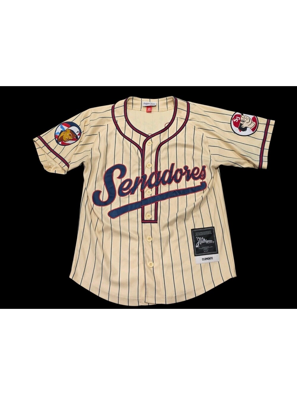 Vintage 1964 Clemente #21 San Juan Baseball Jersey Beige X-Small XS